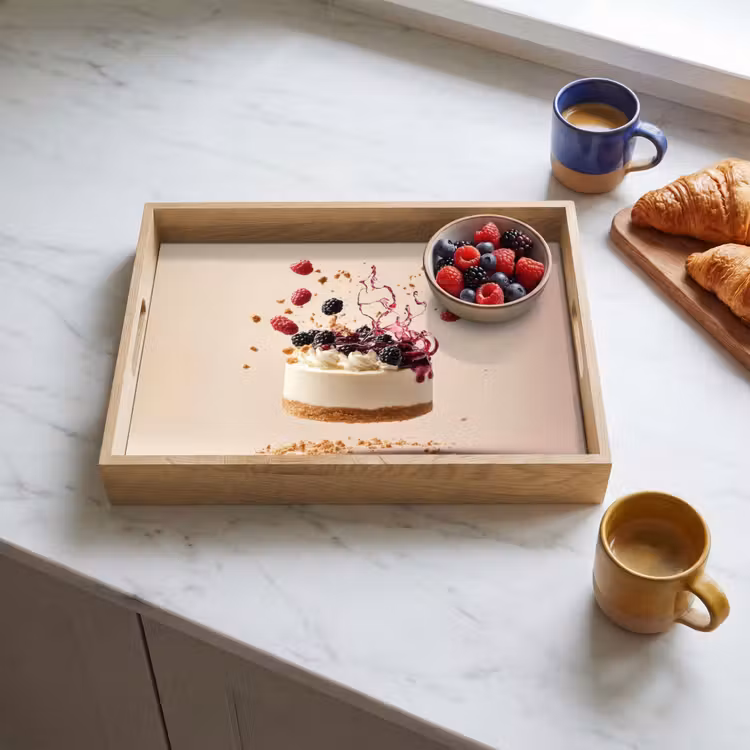 Dienblad - Cheesecake - Eten - Roze - Taart — 3