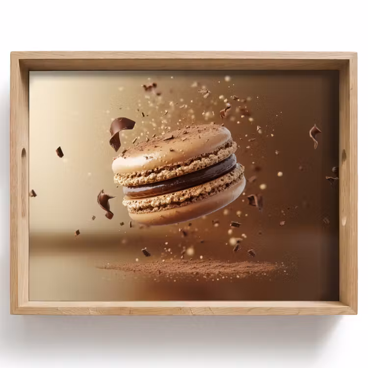 Dienblad - Chocolade - Macarons - Eten - Snoep — 1