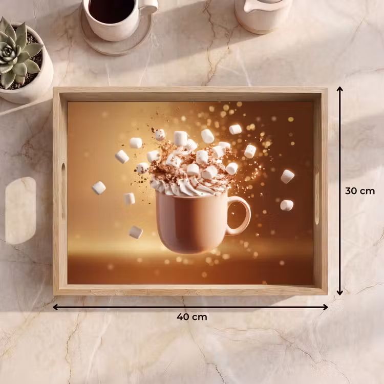 Dienblad - Chocomelk - Drinken - Warm - Bruin — 7