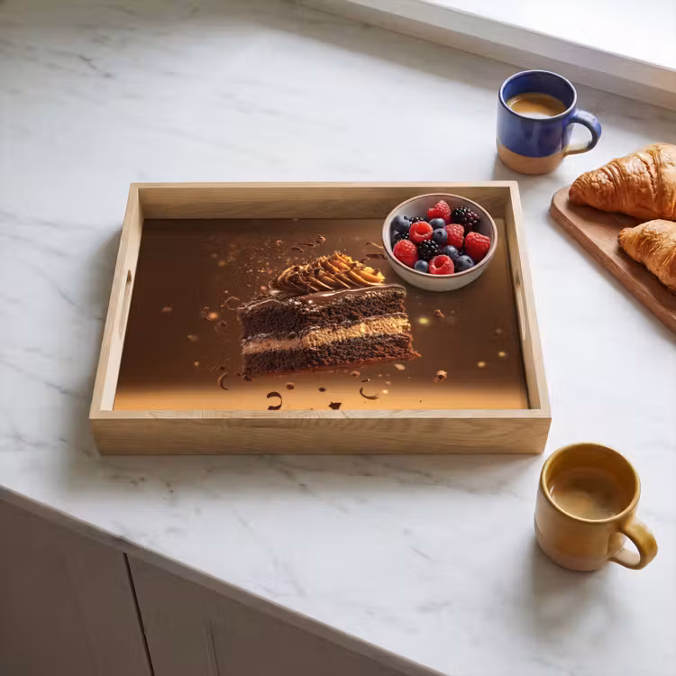 Dienblad - Taart - Chocolade - Eten - Brownie — 3