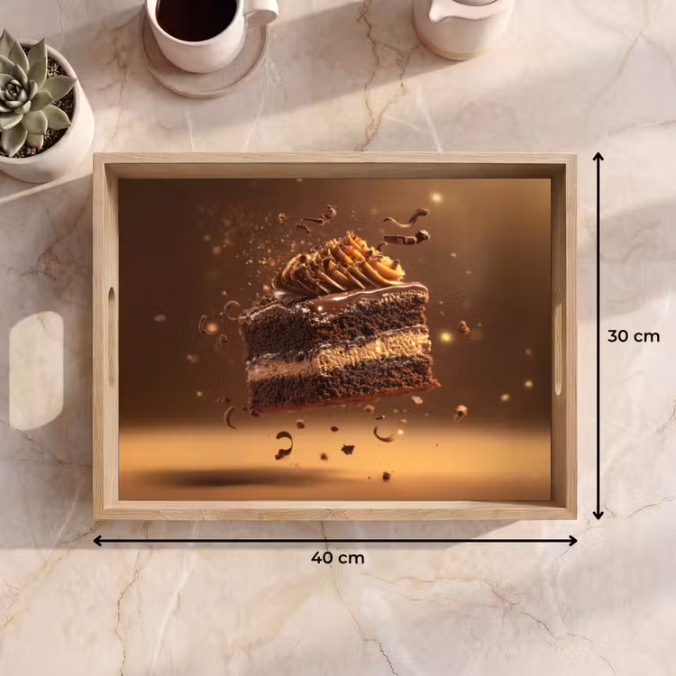 Dienblad - Taart - Chocolade - Eten - Brownie — 7