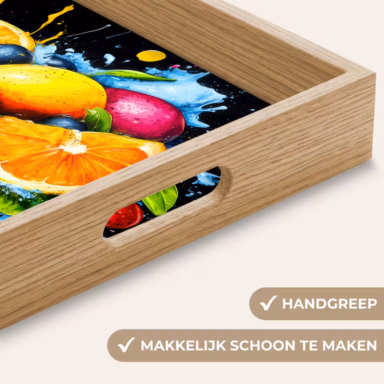 Dienblad - Fruit - Graffiti - Kleurrijk - Sinaasappel - Aardbei - Abstract — 8