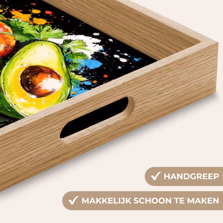 Dienblad - Tomaat - Avocado - Peper - Graffiti - Verf - Modern — 8