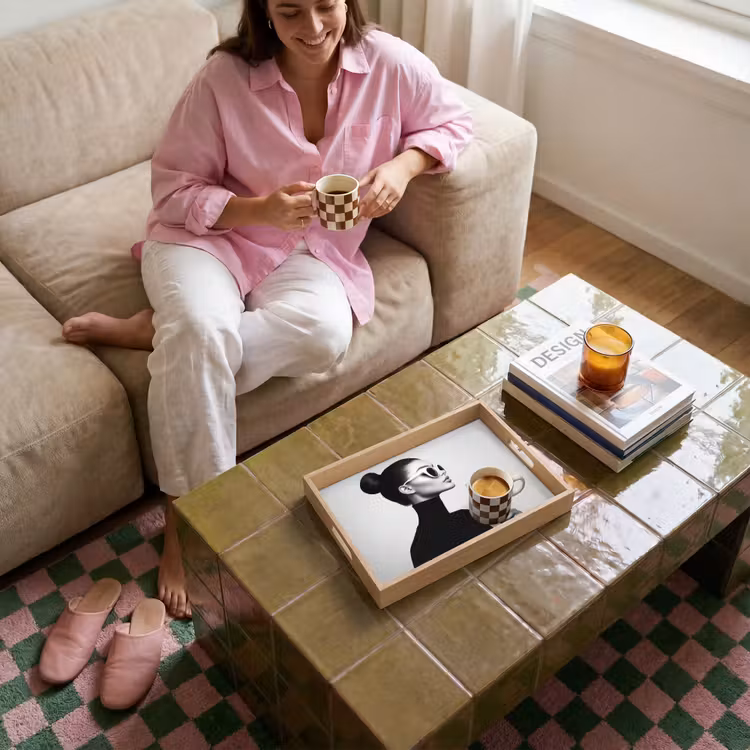 Dienblad - Vrouw - Champagne - Modern — 4