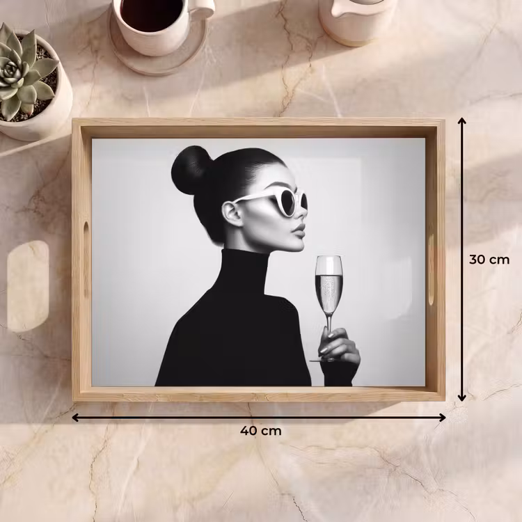 Dienblad - Vrouw - Champagne - Modern — 7