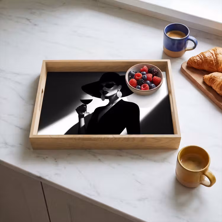Dienblad - Vrouw - Wijn - Chic — 3