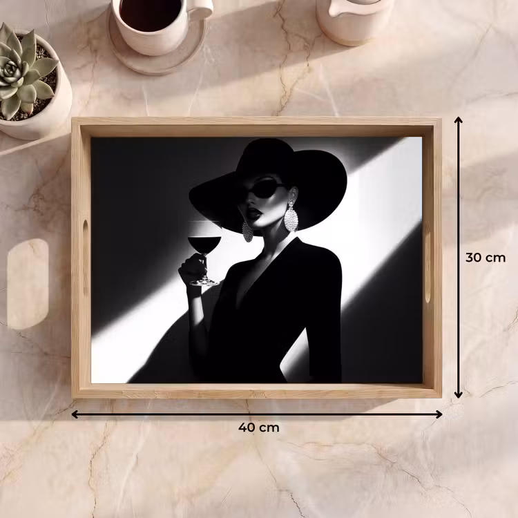 Dienblad - Vrouw - Wijn - Chic — 7