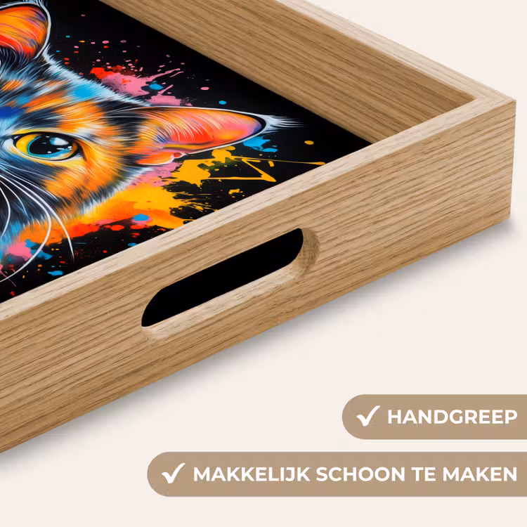 Dienblad - Kat - Graffiti - Kleurrijk - Wafel - Eten — 8
