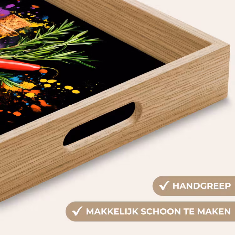 Dienblad - Olijfolie - Graffiti - Peper - Olijven - Modern — 8