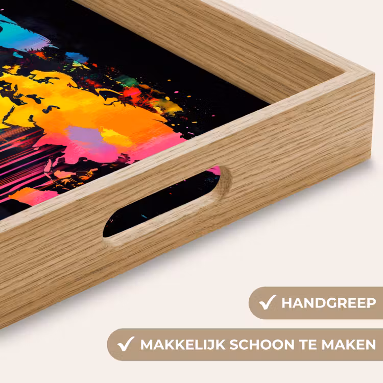 Dienblad - Wereldkaart - Verf - Kleurrijk - Graffiti - Wereld — 8