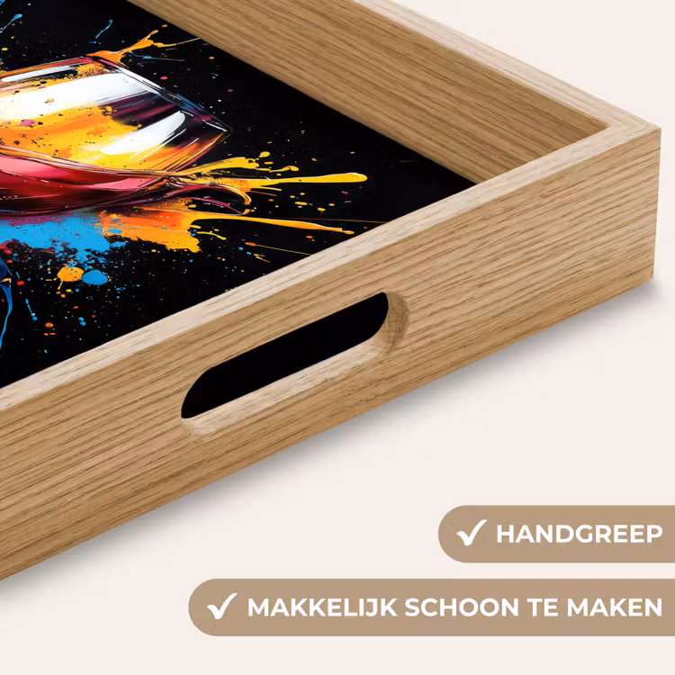 Dienblad - Wijn - Glas - Graffiti - Borrel - Rood - Verf — 8
