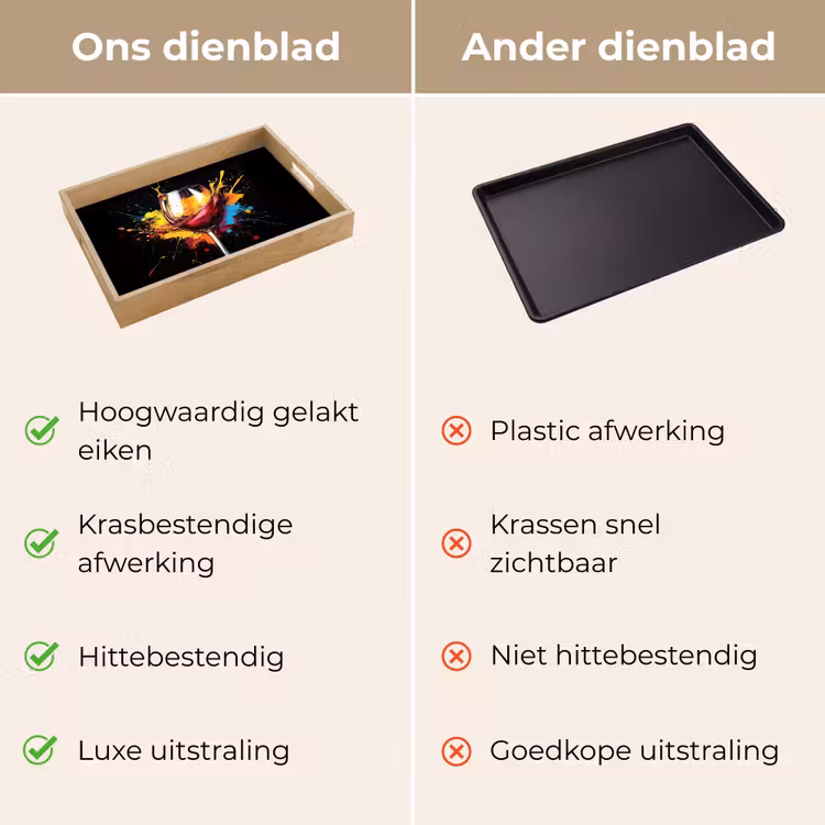 Dienblad - Wijn - Glas - Graffiti - Borrel - Rood - Verf — 9