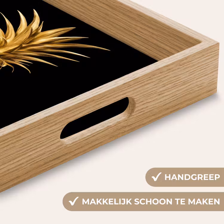 Dienblad - Ananas - Zwart - Goud - Luxe — 8