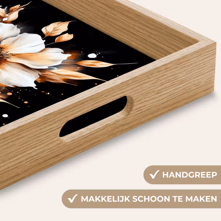 Dienblad - Bloem - Verf - Goud - Graffiti - Modern — 8