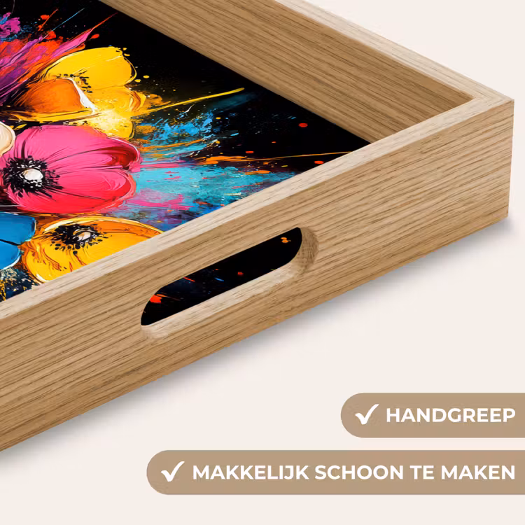 Dienblad - Bloemen - Kleurrijk - Graffiti - Modern - Boeket — 8