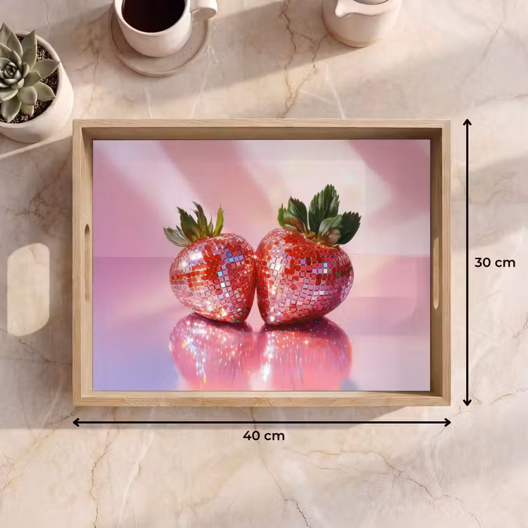 Dienblad - Disco - Fruit - Glitter - Strawberry — 7