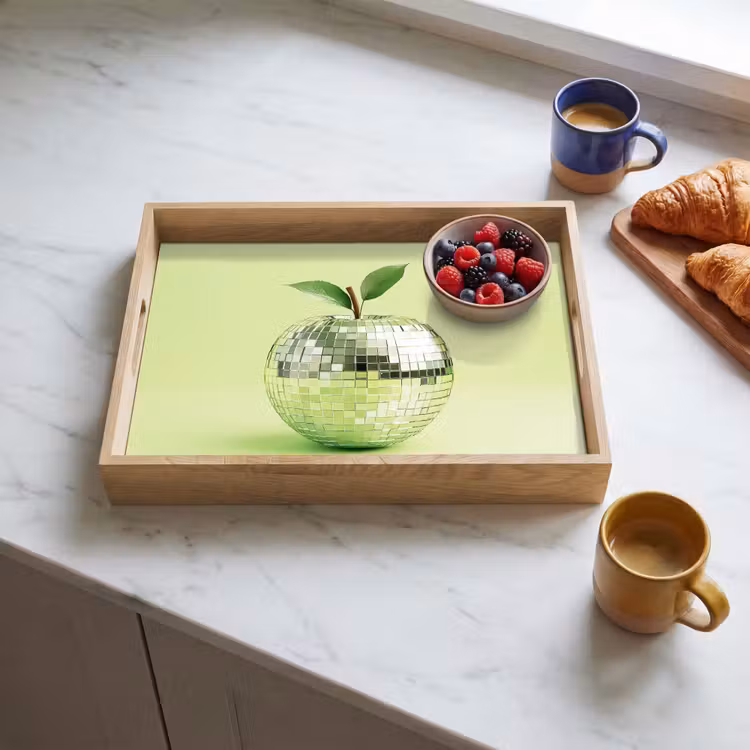 Dienblad - Groen - Disco - Decoratie - Appel — 3