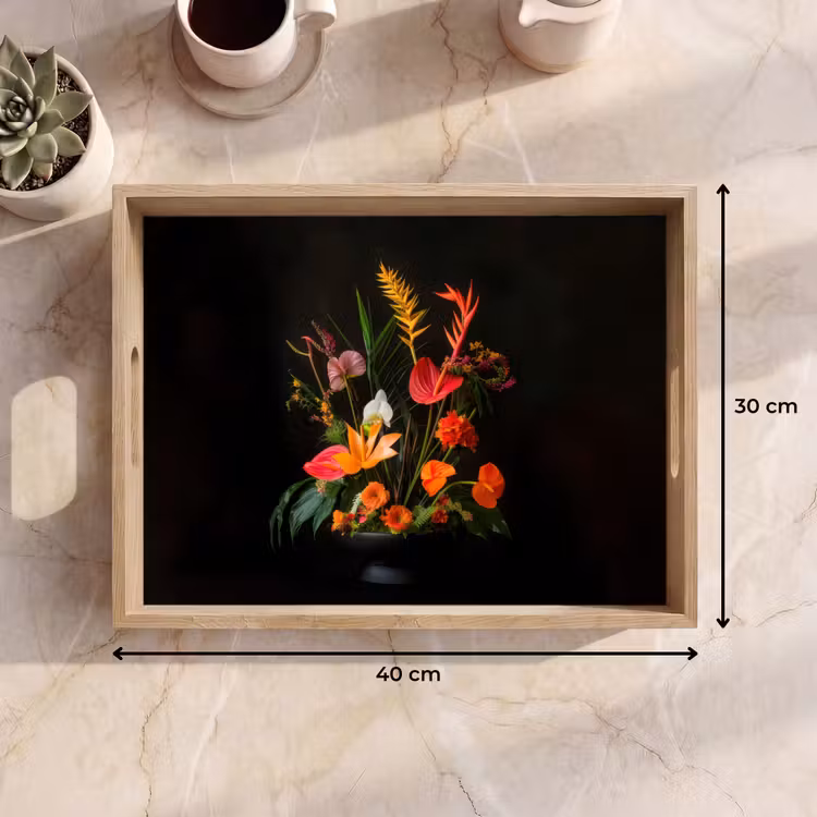 Dienblad - Schaal - Boeket - Bloemen — 7