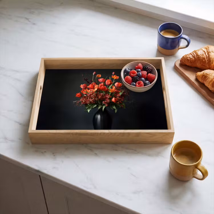 Dienblad - Boeket - Tulpen - Vaas - Rood — 3