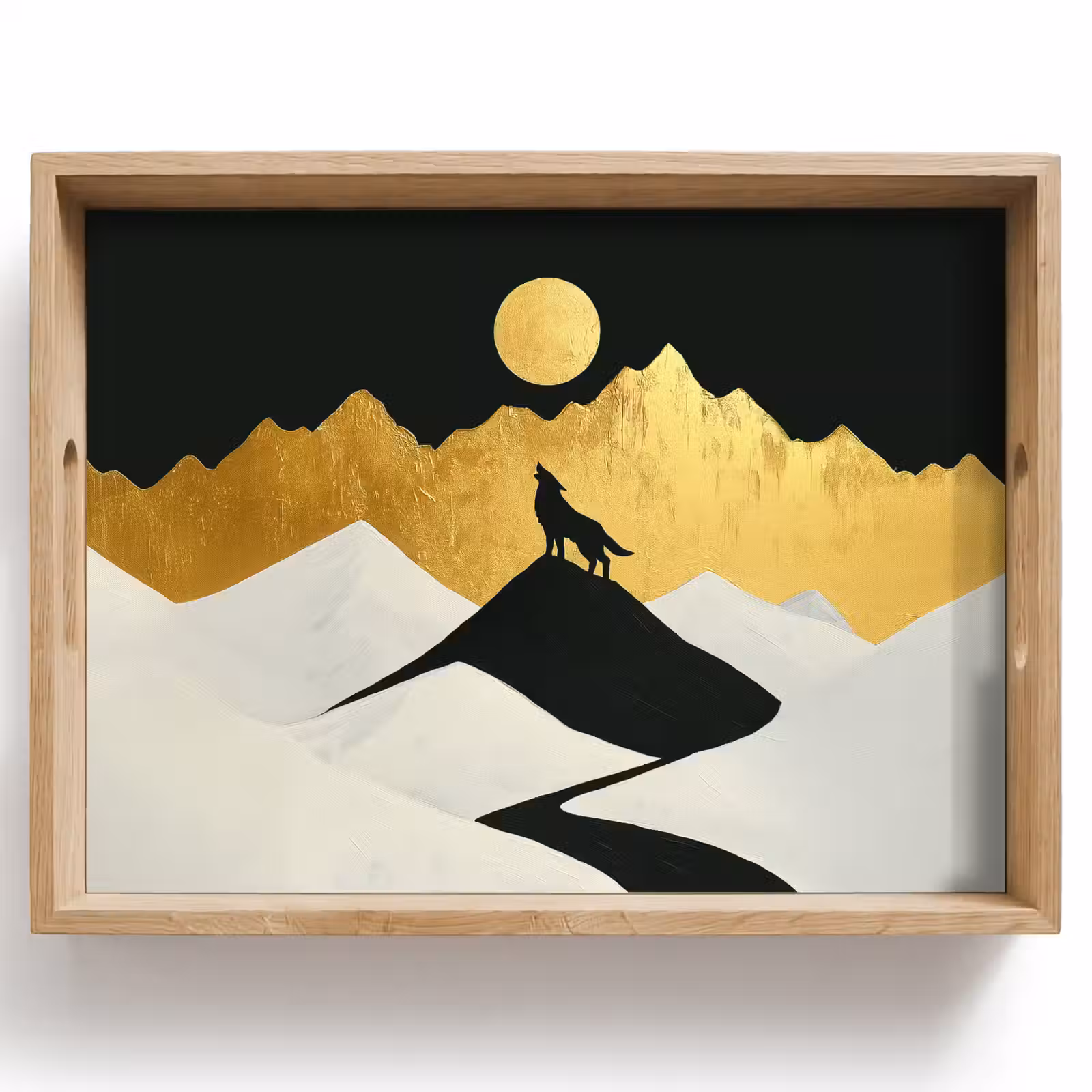 Dienblad - Wolf - Bergen - Maan - Zwart — 1