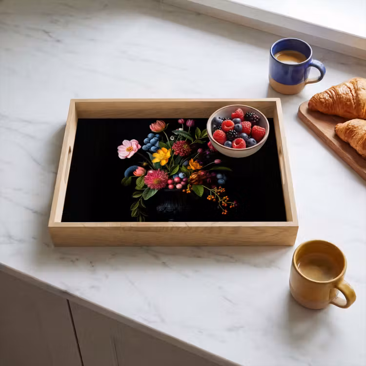 Dienblad - Bloemen - Vrolijk - Vaas — 3
