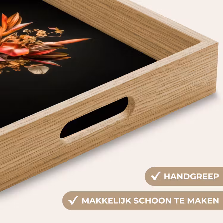Dienblad - Exotisch - Boeket - Vaas - Goud — 8