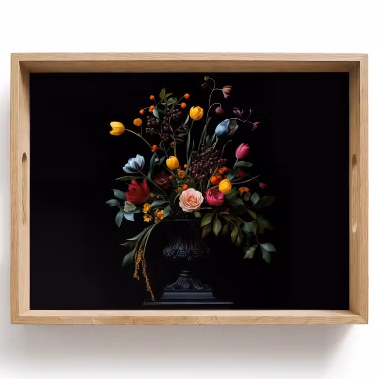 Dienblad - Klassiek - Vaas - Boeket - Bloemen — 1