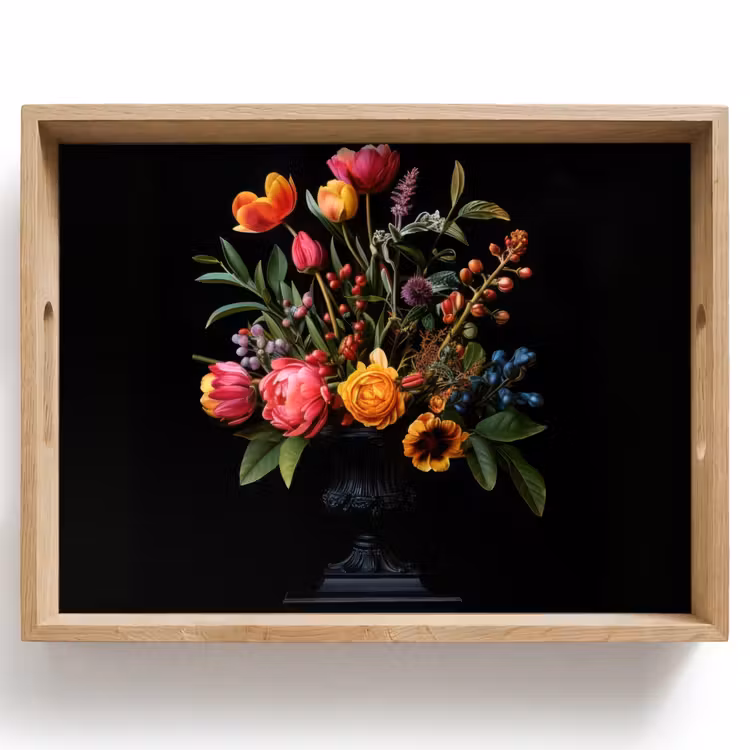 Dienblad - Tulpen - Bessen - Boeket - Vaas — 1
