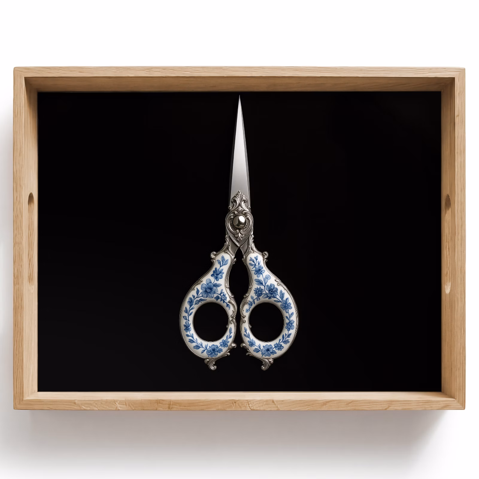 Dienblad - Schaar - Delfts blauw - Zwart — 1