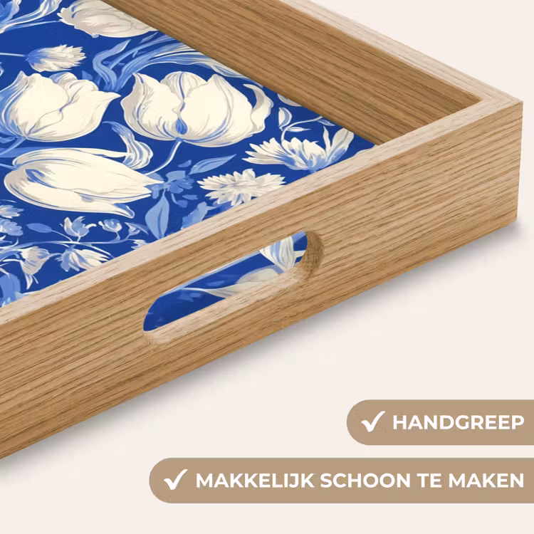 Dienblad - Bloemen - Delfts Blauw - Patroon - Tulp — 8