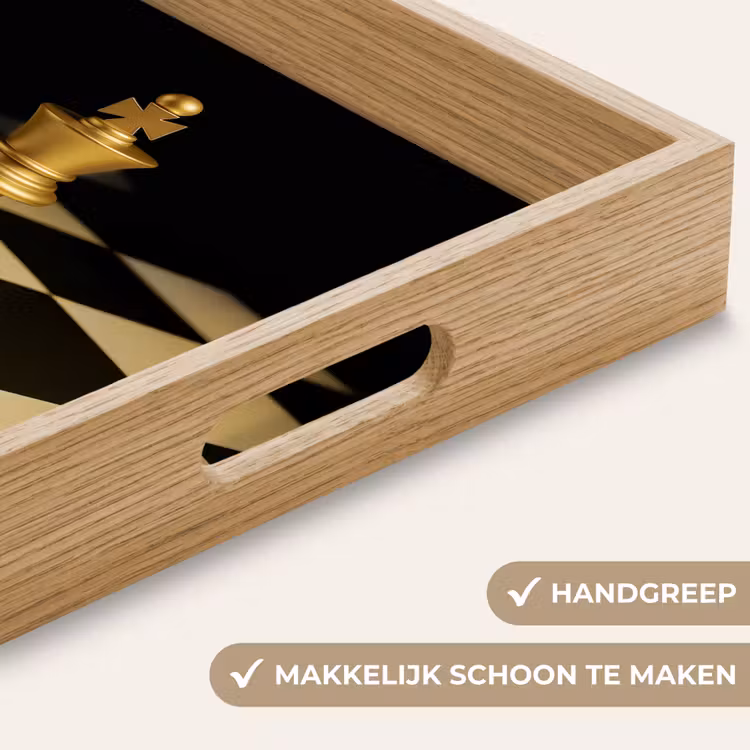 Dienblad - Schaakstuk - Koning - Schaakbord - Geblokt — 8