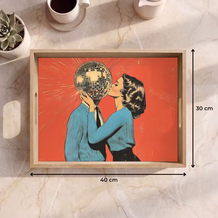 Dienblad - Vrouw - Retro - Discobal - Kus — 7