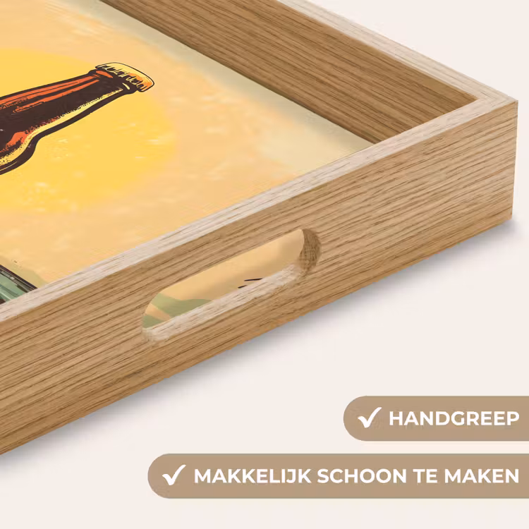 Dienblad - Bierfles - Zonsondergang - Palmbomen - Zee — 8