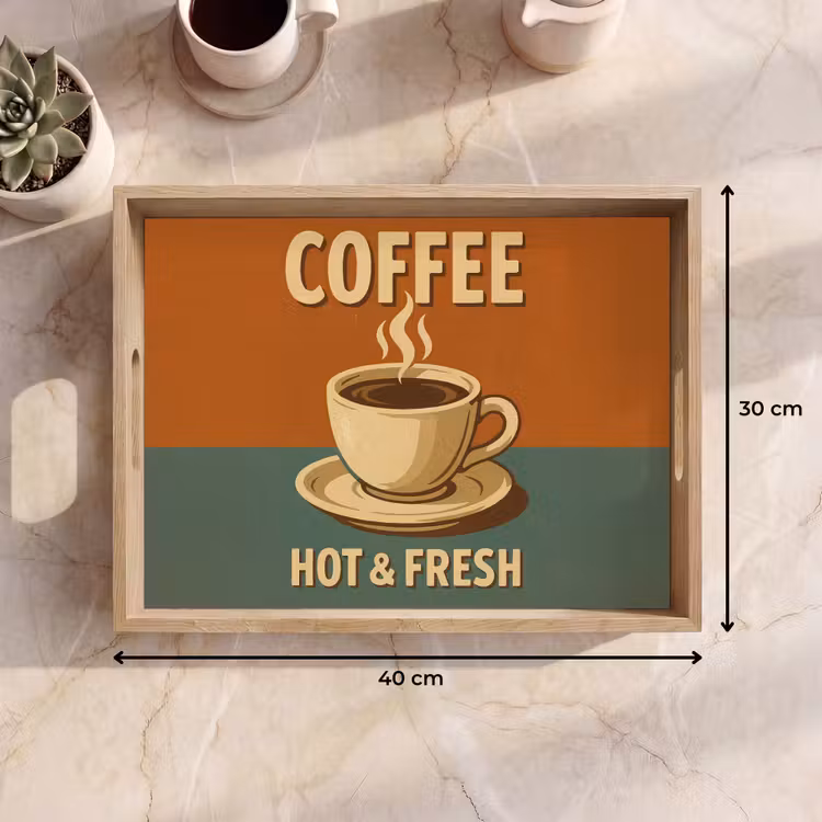 Dienblad - Koffie - Kop - Vintage - Quote — 7