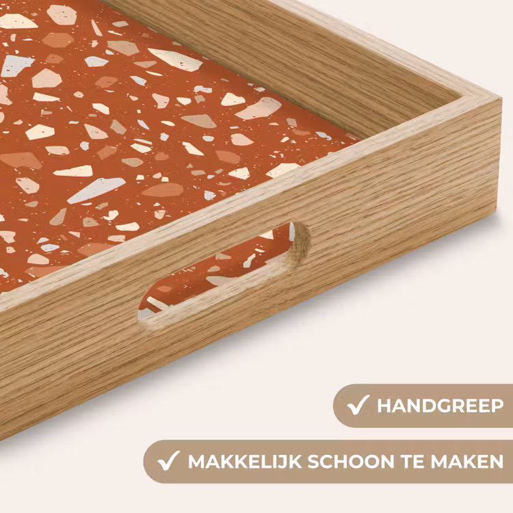 Dienblad - Terrazzo - Patroon - Klei — 8