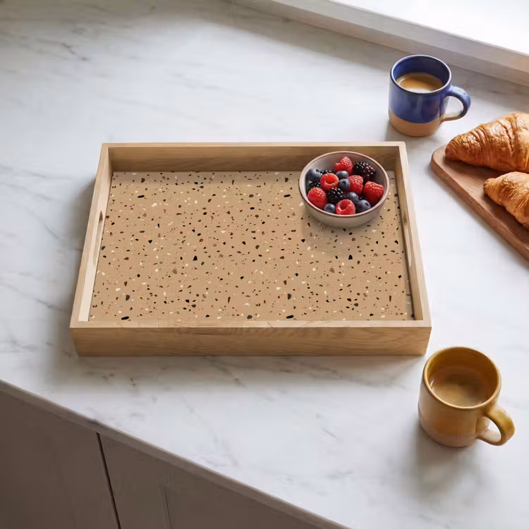 Dienblad - Terrazzo - Patroon - Beige — 3