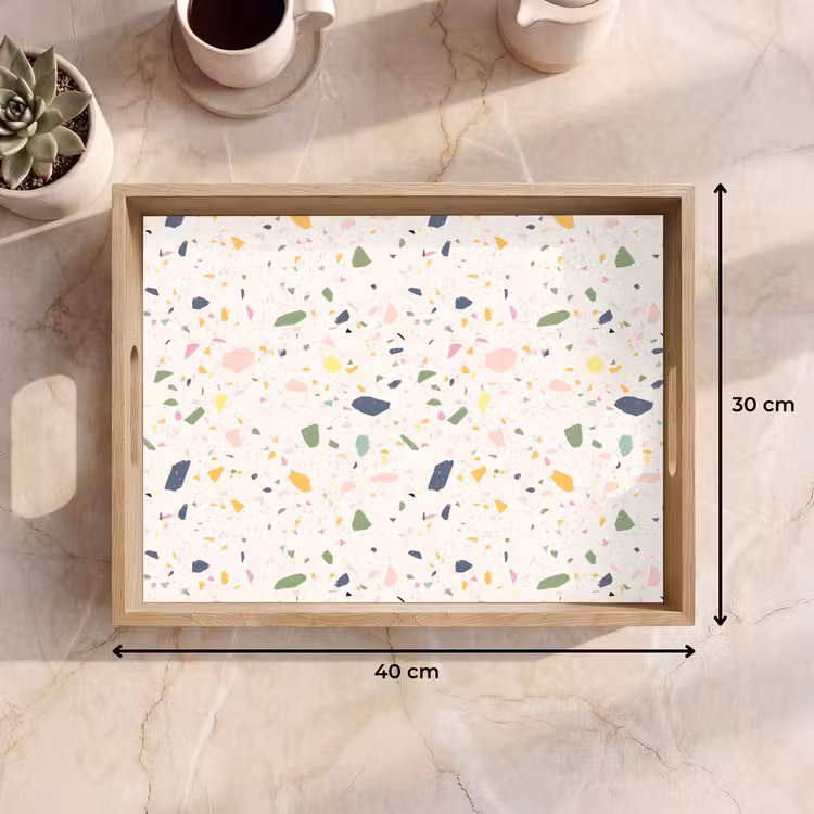Dienblad - Terrazzo - Patroon - Kleurrijk - Festival — 7