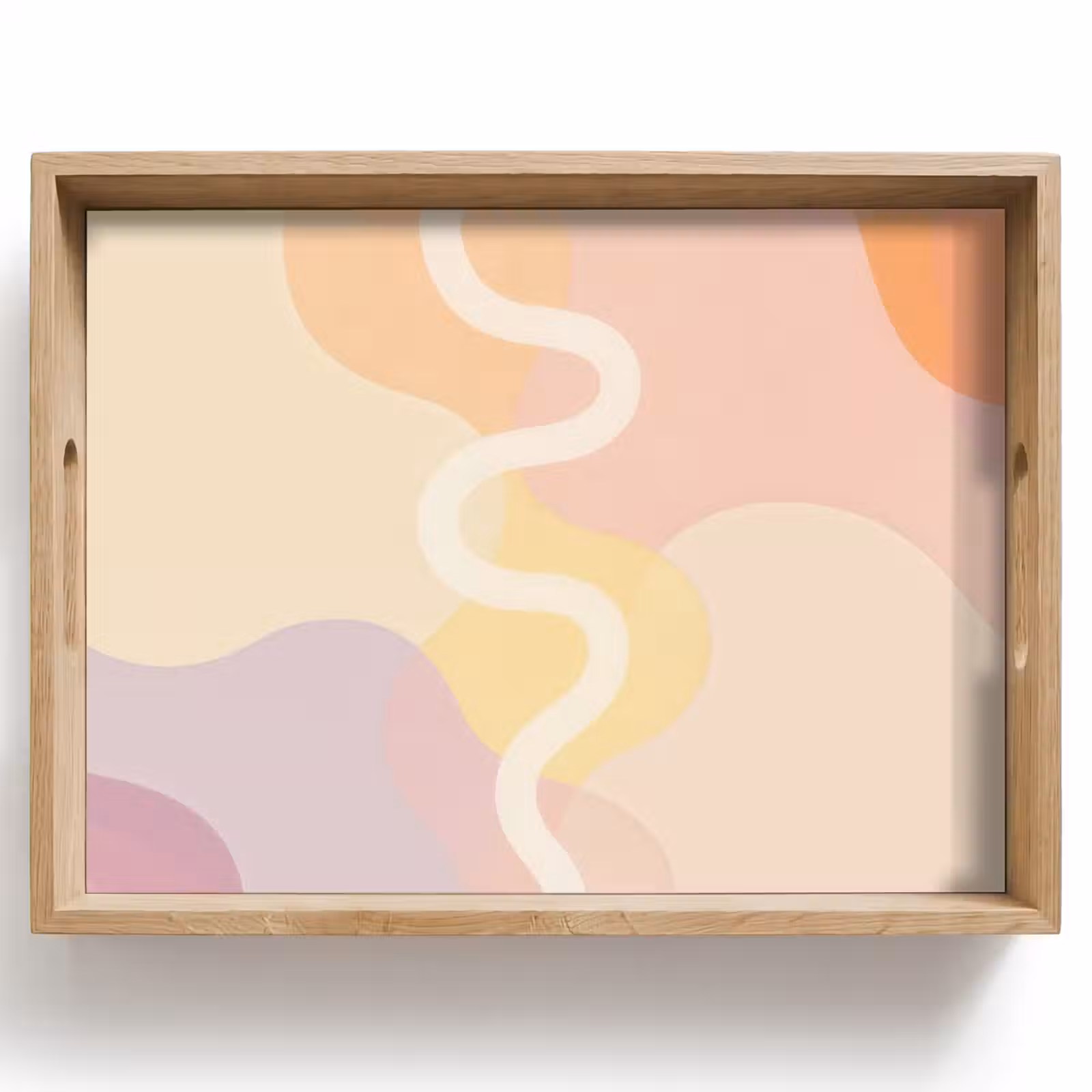 Dienblad - Golvende vormen - Abstract - pastel — 1