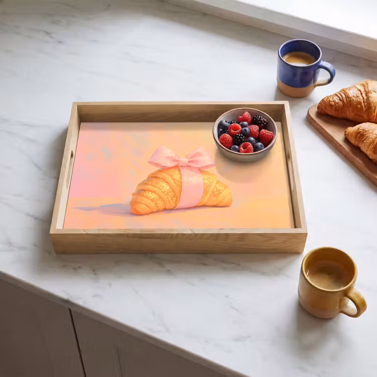 Dienblad - Croissant - Strik - Roze — 3