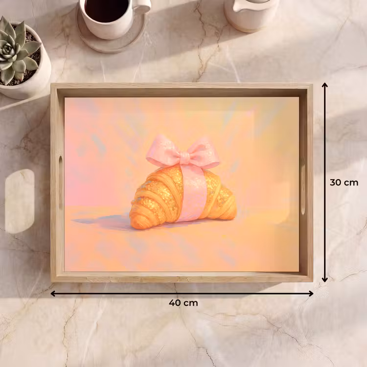 Dienblad - Croissant - Strik - Roze — 7