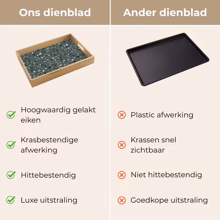 Dienblad - Terrazzo - Patroon - Kleurrijk - Groen — 9