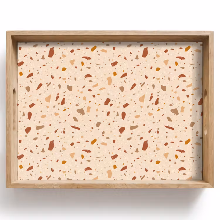 Dienblad - Terrazzo - Patroon - Kleurrijk - Steen — 1