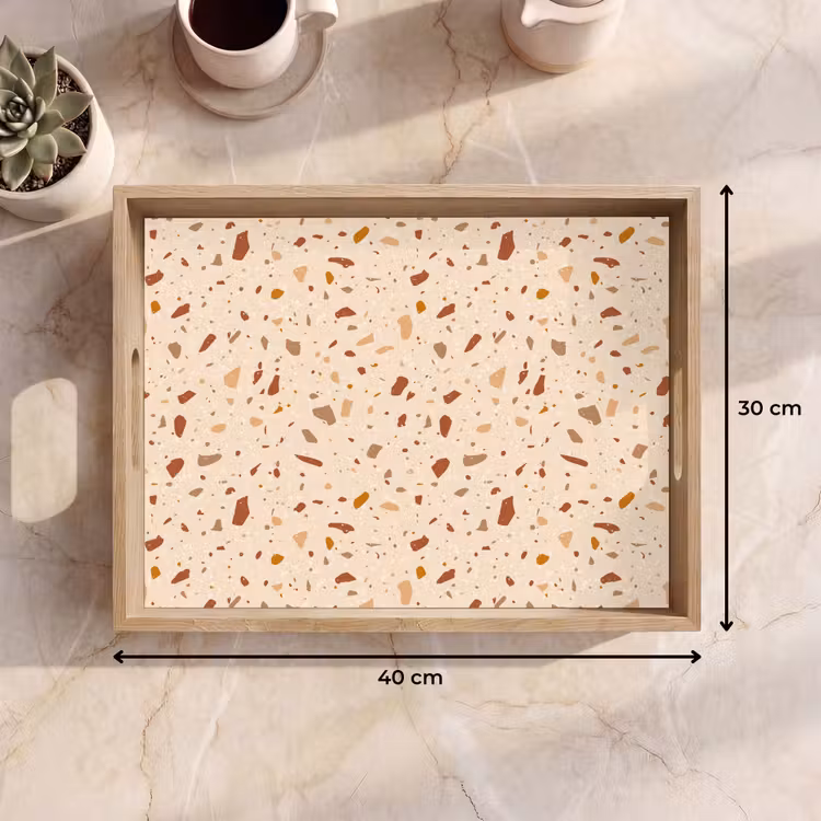 Dienblad - Terrazzo - Patroon - Kleurrijk - Steen — 7