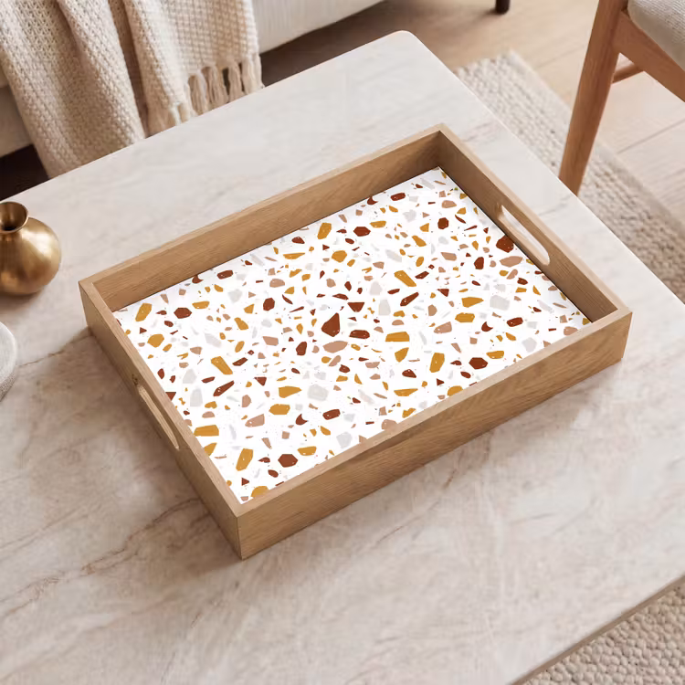 Dienblad - Terrazzo -  Patroon - Wit - Urban — 2