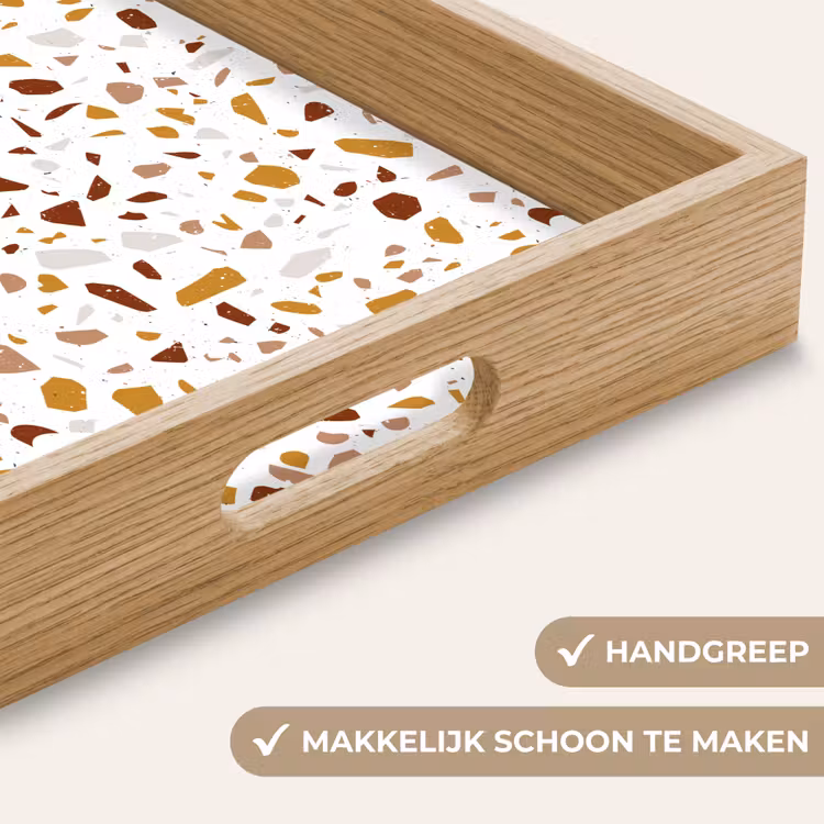 Dienblad - Terrazzo -  Patroon - Wit - Urban — 8