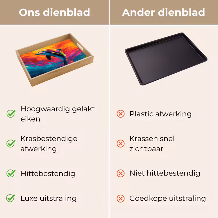 Dienblad - Dolfijn - Kleurrijk - Oceaan - Koraal — 9