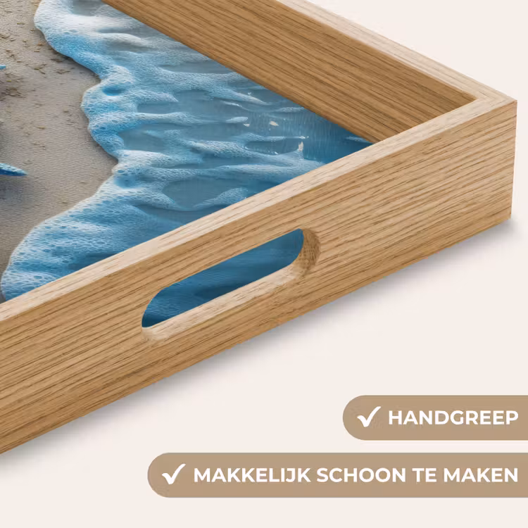 Dienblad - Zeesterren - Zand - Zee - Blauw — 8