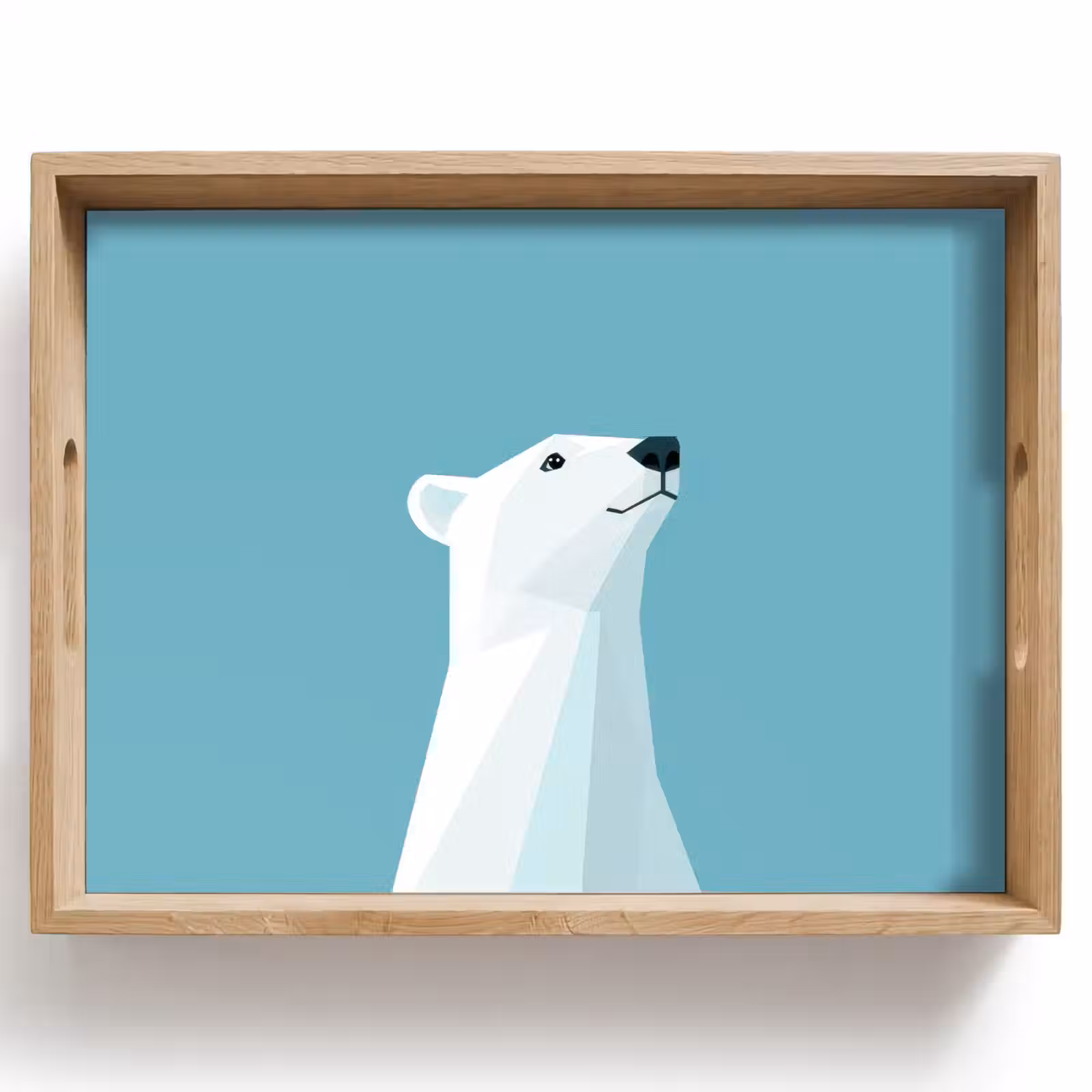 Dienblad - Ijsbeer - Lichtblauw - Minimalistisch — 1