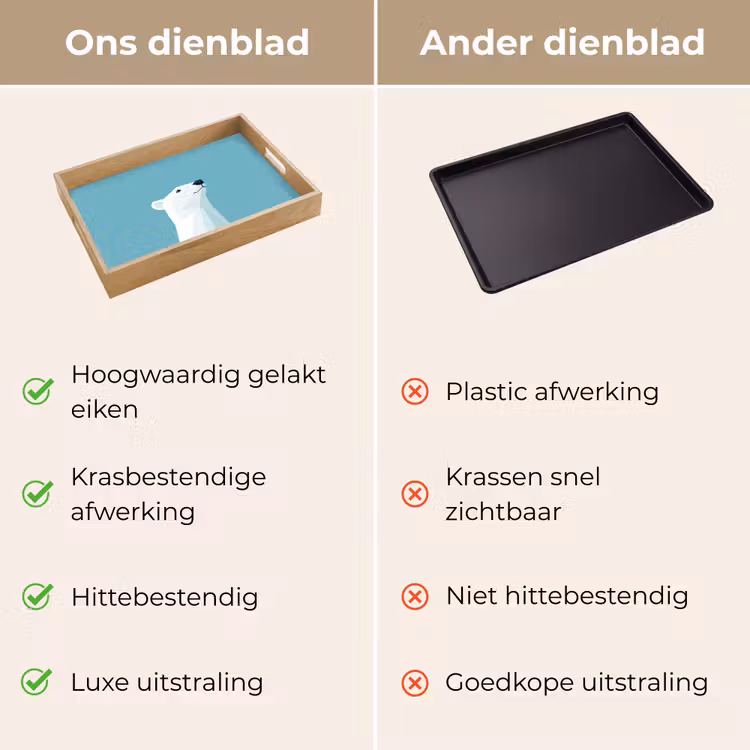 Dienblad - Ijsbeer - Lichtblauw - Minimalistisch — 9