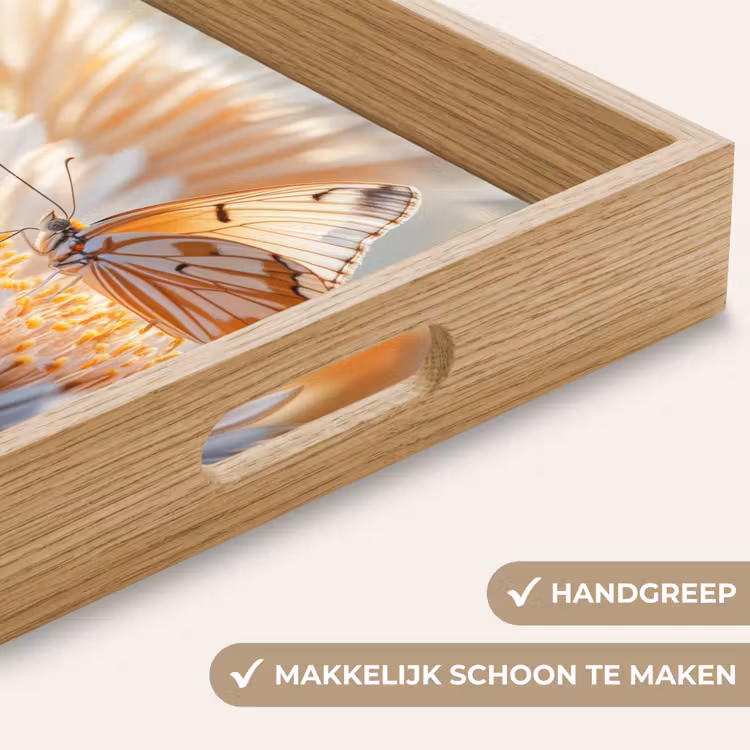 Dienblad - Vlinder - Bloem - Oranje — 8